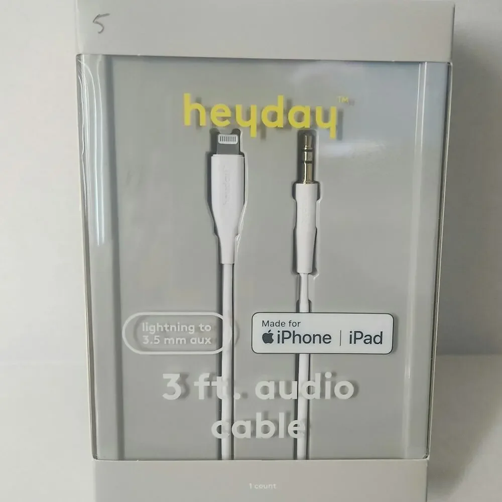 Heyday lightning 3 ft audio cable for iPhone/ ipad